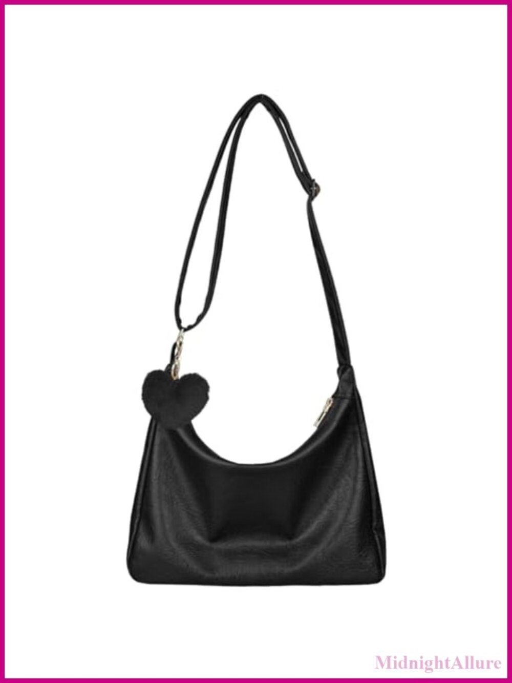Soft Vegan Leather Hobo Shoulder Crossbody Bag Slouchy Foldable